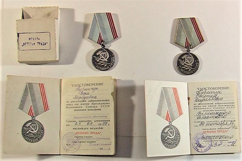 Медали юбилейные с документами на одного человека лот 203