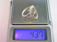 Кольцо перстень серебро 925 проба 4,37 гр 17 размер