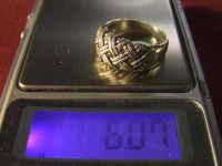 Кольцо перстень серебро 925 проба 6.07 гр 18 размер