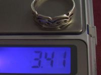 Кольцо перстень серебро 925 проба 3.41 гр 20 разм
