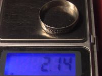 Кольцо серебро 925 проба 2.14 гр 21 размер