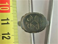 Кольцо перстень старинный древний латунь 19 размер 5,30 грамма