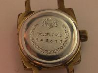 Часы GUB позолота ГДР GLASHUTTE GERMAN GDR GOLD