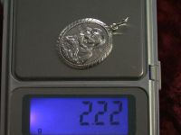 Подвеска медальон серебро 925 проба 2,22 грамма