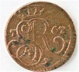 1 грош 1767 г. Польша 3,70 грамма