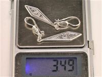 Серьги серебро 925 проба 3,49 грамма