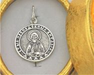 Подвеска медальон серебро 925 проба 4,22 грамма святой преподобный Виталий