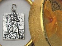 Подвеска медальон серебро 925 проба 5,54 грамма св. Христофор
