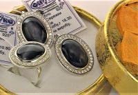 Набор серьги кольцо перстень серебро 925 проба 18 размер 29,16 грамма