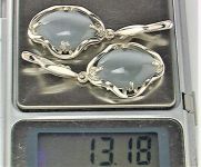 Серьги новые серебро 925 проба 13,18 грамма лот 3