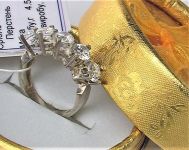 Кольцо перстень серебро 925 проба 17 размер 4,50 грамма
