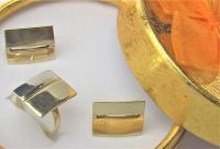 Набор кольцо перстень 17 размер и серьги золото 585 проба 11,15 грамма