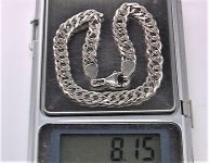 Браслет цепочка серебро 925 проба длина 20 см. 8,15 грамма