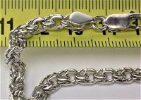 Браслет цепочка серебро 925 проба длина 21 см. 9.57 грамма без пробы