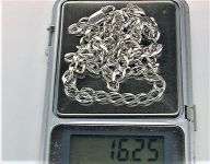 Цепочка серебро 925 проба длина 59,5 см. 16,25 грамма