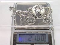 Сувенир Карета для золушки серебро 800 проба 21,80 грамма Италия