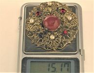 Брошка СССР Чехословакия латунь 15,17 грамма