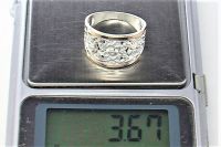 Кольцо перстень серебро 925 проба 3,67 грамма размер 17 напайка золото 375 проба