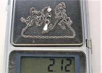 Цепочка серебро 925 проба 2,12 грамма длина 43,8 см