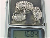 Серьги и подвеска кулон серебро 925 проба 16,84 грамма