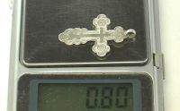 Крестик серебро царское 84 проба 1890 год 0,80 грамма лот 11